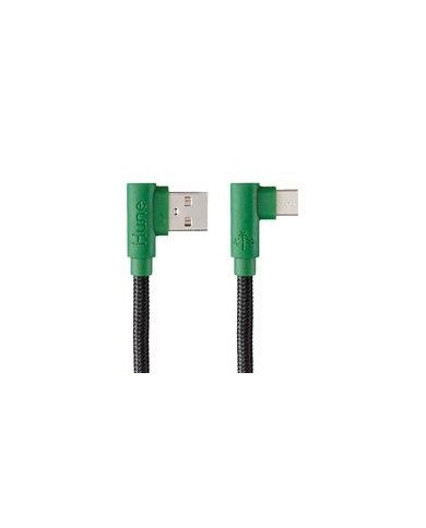 CABLE MICRO USB TIPO C HUNE HIEDRA SUSTENTABLE TRENZADO CARGA RAPIDA Y DATOS 90Aª 12M BOSQUE